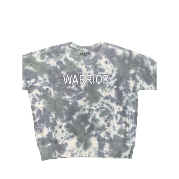 LACAUSA Anthropology, Women’s Blue Gray Tie Dye Oversized Sweater, Small, NWT - Picture 2 of 7